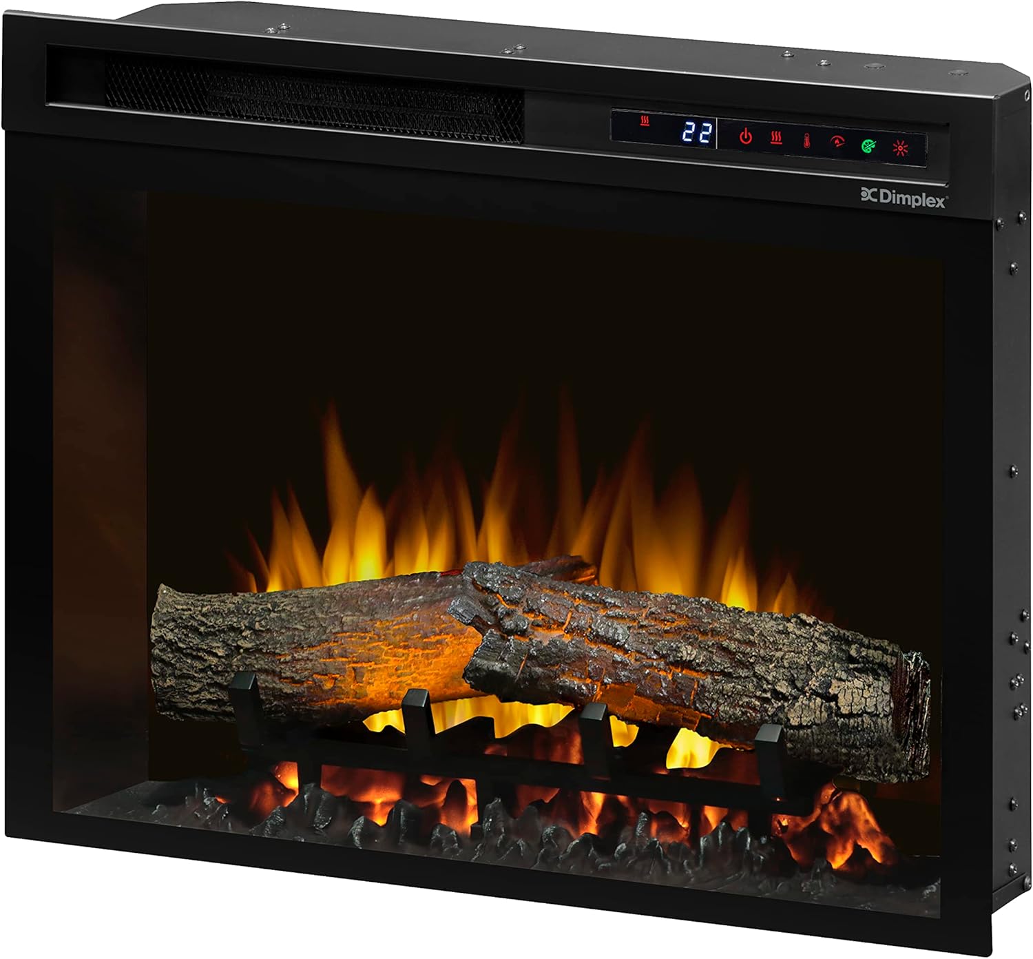 Dimplex 23 Inch Built-in Electric Fireplace - Multi-Fire XHD Firebox with Logs and Realistic Multi-Color Flames | Model: XHD23L - Thumbnail 2