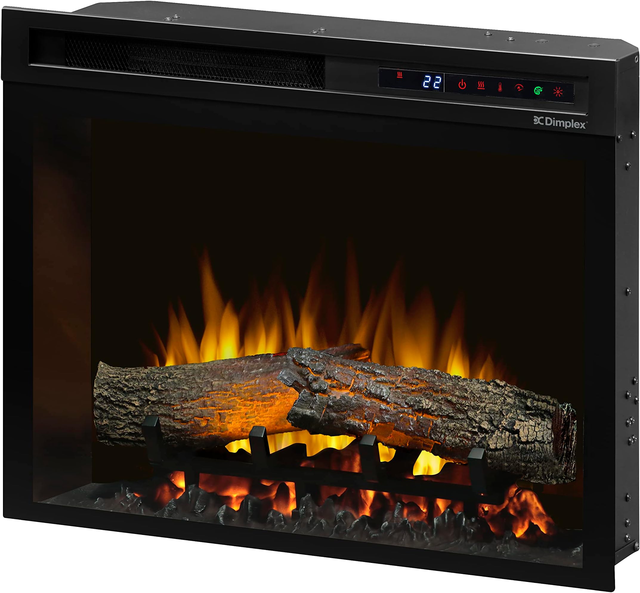 Dimplex Multi-Fire XHD™ 23" Firebox with Logs (Model: XHD23L), 5118 BTU, 120 Volt, 1500 Watt, Black