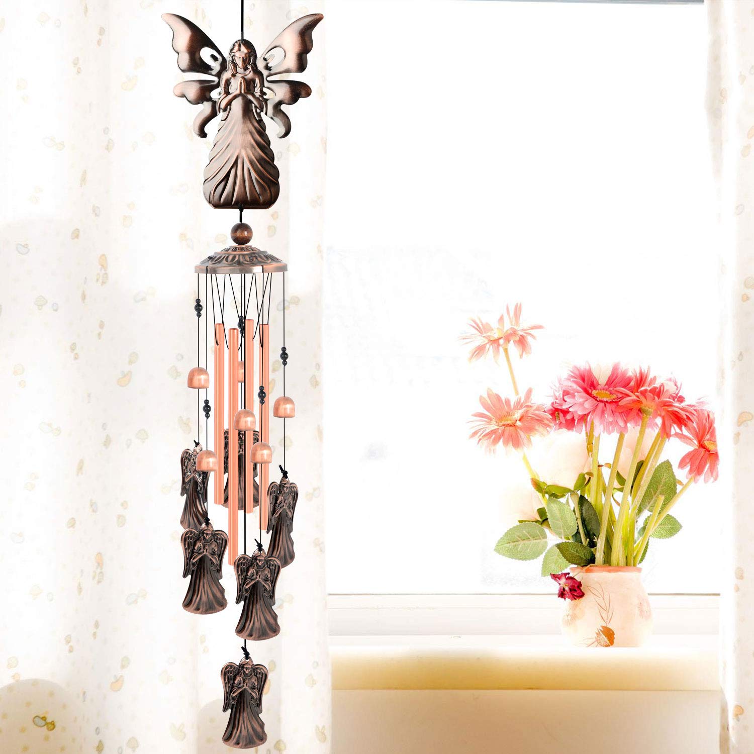 Carillon à Vent Anges - Décoration Jardin Avec Mélodie Apaisante