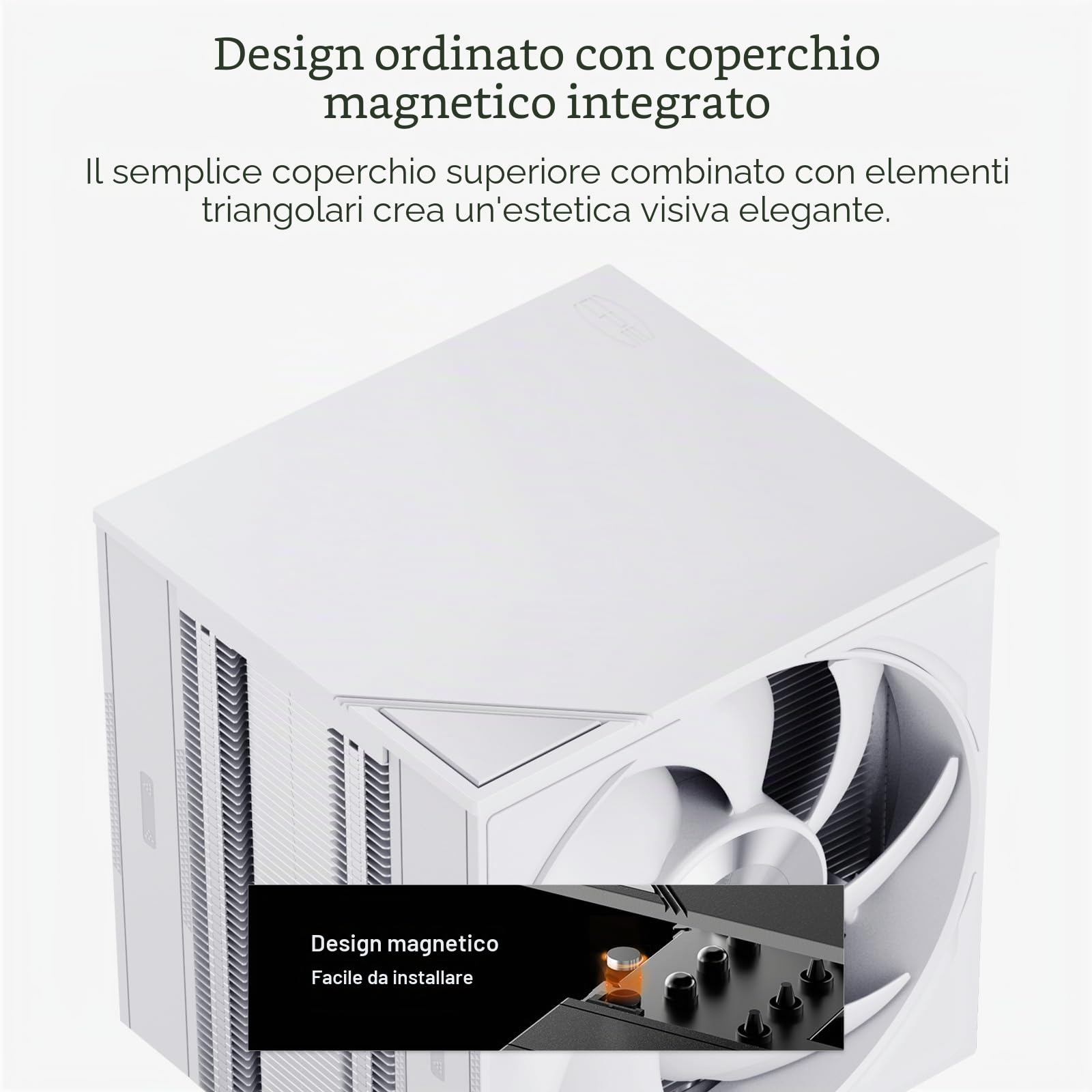CPS RZ700D BK Dissipatore per CPU ad Aria, Cooler Flagship a Torre Singola con 7 Heatpipe e Ventola F5 S120 PWM, Copertura Superiore Magnetica, Compatibile con Intel LGA 1700/1851/1200 & AMD AM5/AM4