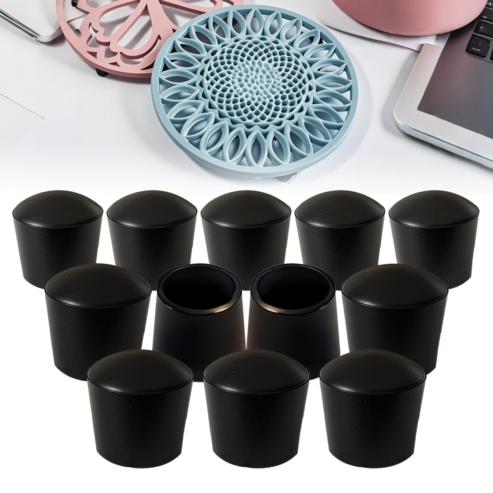 12PCS Trivet Rubber Feets, Replacement Rubber Pegs for Metal Trivets, Baldwin Trivet Ruber Foot Cover