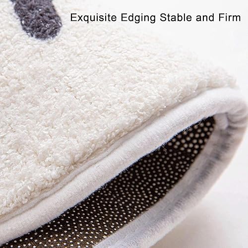 Miniatura 3 de HM&DX Alfombra abstracta moderna irregular, alfombra de felpa con forma ovalada, alfombra de lujo, esponjosa, antideslizante, lavable para sala de