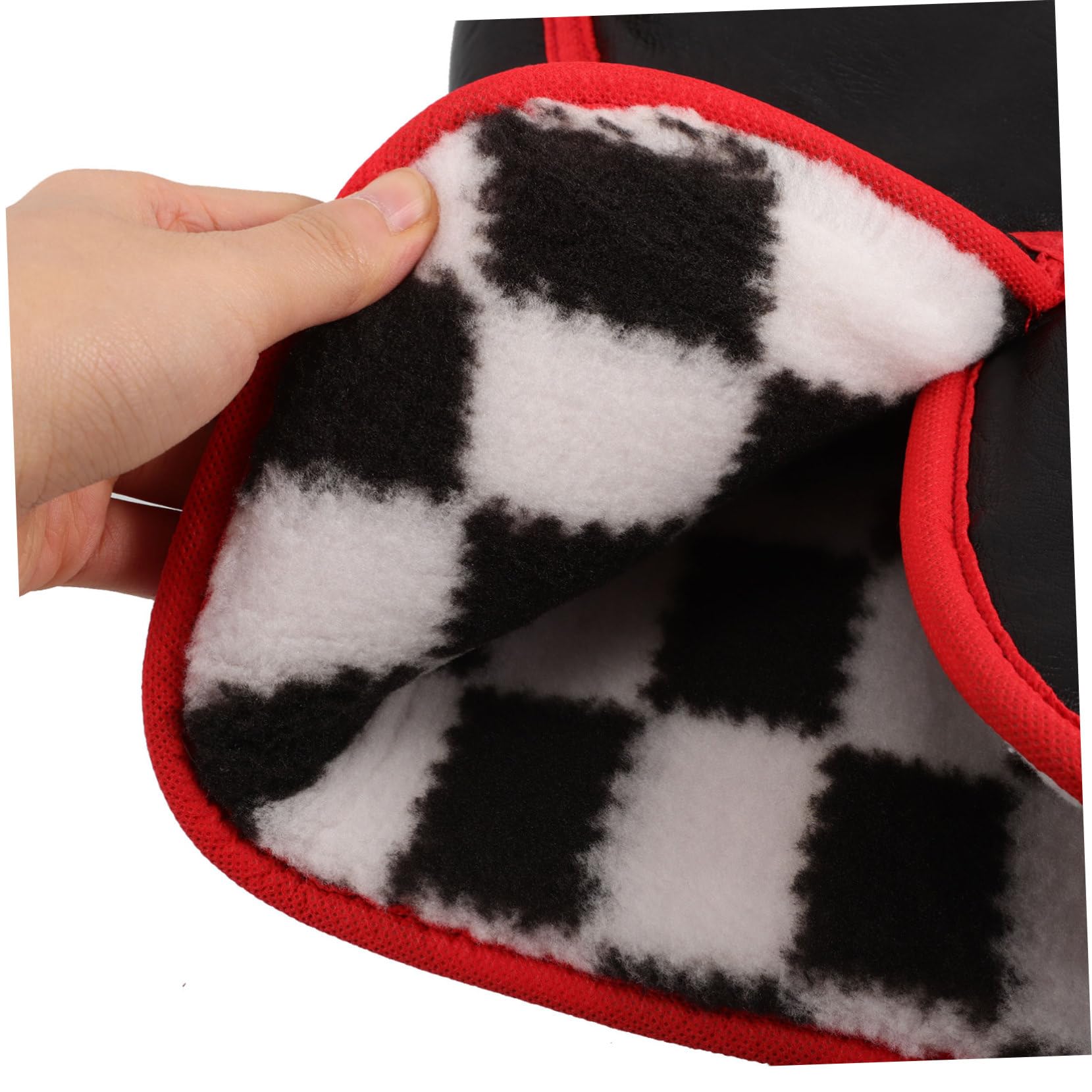 1 Par de Fundas para Puños de Motocicleta de Pu Negro
