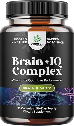 Suplemento de memoria nootrópico para apoyo cerebral – Píldoras de memoria para el refuerzo cerebral y refuerzo de energía natural – Vitamina B 12