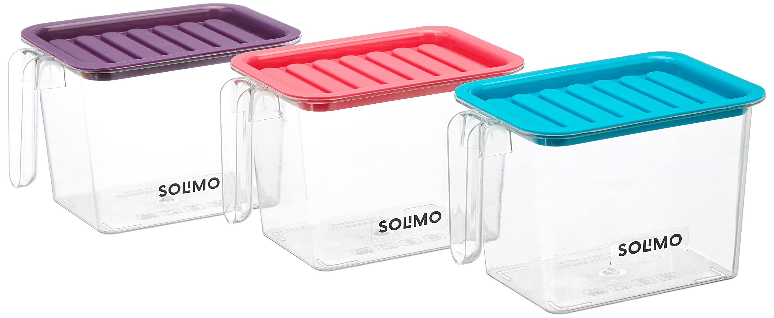 Amazon Brand - Solimo Plastic Multi-Purpose Fridge Storage Container with Handle & Lid I Fruit & Vegetable Basket I BPA Free I Food Grade Storage Container Set - 1100 Ml Set of 3, Multi-Colour (B0BDRG7Y7J) Amazon Price History, Amazon Price Tracker