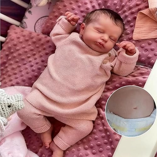 Miniatura 4 de Anano Muñeca Reborn de silicona completa de 20 pulgadas, muñecas realistas de bebé recién nacido, muñecas de bebé realistas de cuerpo completo,
