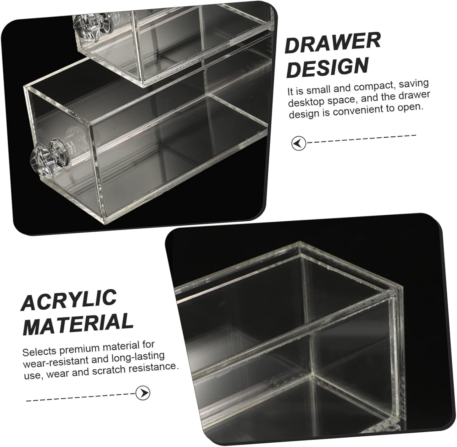 Cabilock Style Jewelry Storage Case Compact Household Cosmetics Display Rack Transparent Design for Organizing Earrings and Accessories for Vanity Bathroom Bedroom Use