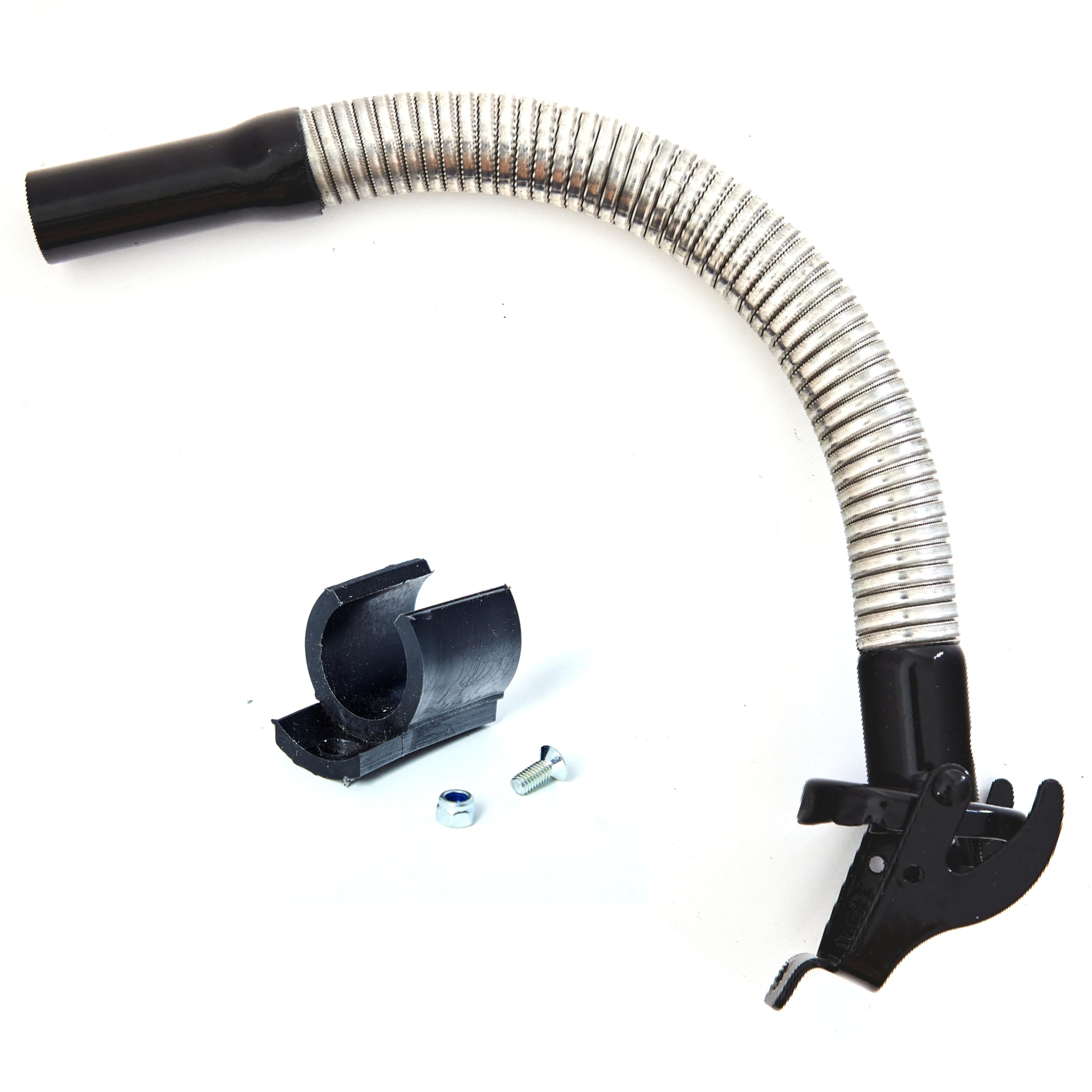BW® Ausgießer flexibel für Kraftstoffkanister Metall Benzinkanister 5/5 Liter - Flexrohr 25mm für Diesel mit Halterung für 5 Liter Kanister - Schwarz - RAL 9005 - Made in Europe