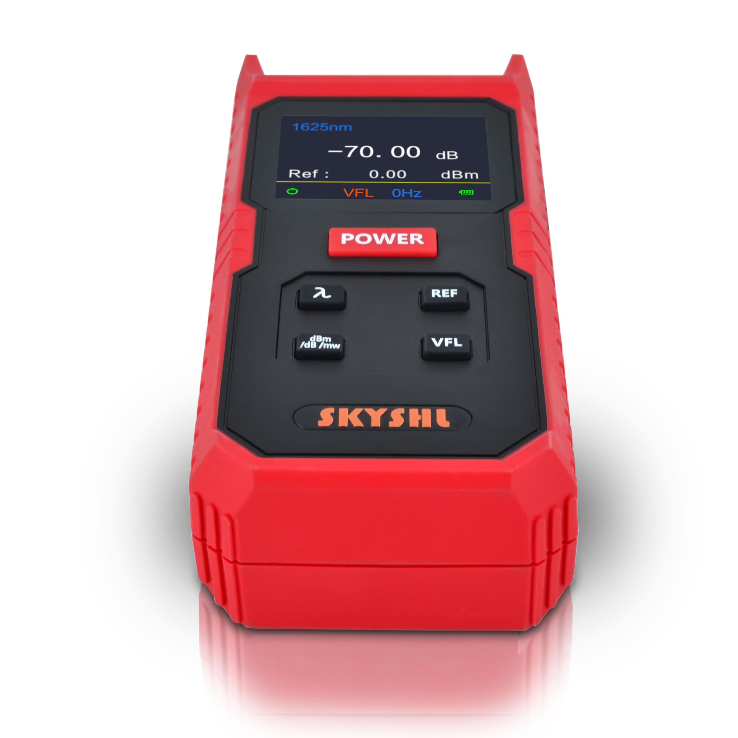 OPM Optisches Leistungsmessgerät 850nm-1700nm -70dBm bis +8dBm VFL 650nm 8km 2,3-Zoll-Farbbildschirm Optical Fiber Power Meter SC FC ST LC