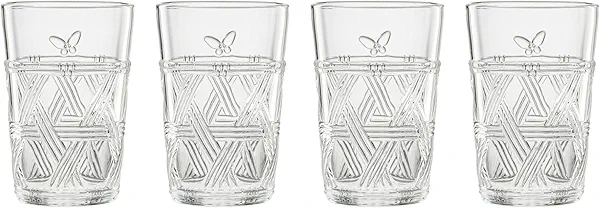 Lenox 896072 Butterfly Meadow Clear Tall Glasses, Set of 4