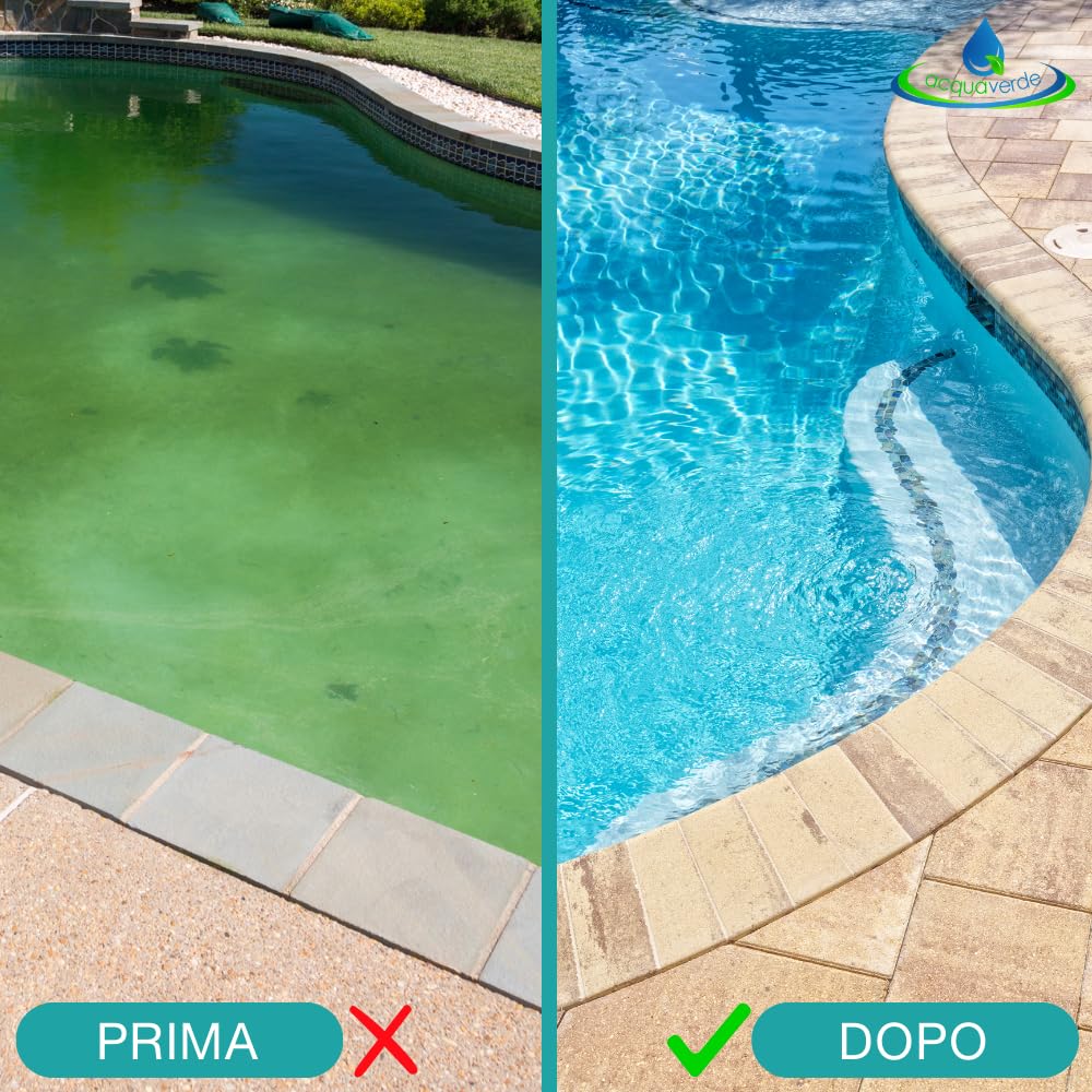 acquaverde | Cloro Granulare 56%, Dicloro a Rapida Dissoluzione per Trattamento Shock e Mantenimento Acqua di Piscina, 25 kg + Set Guanti Incluso