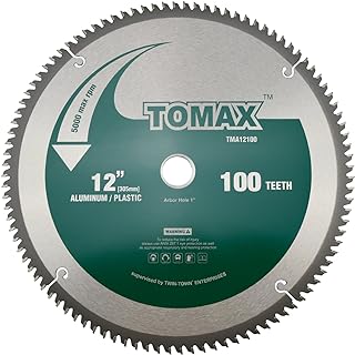 12-Inch 100 Tooth TCG Aluminum and Non-Ferrous Metal Saw Blade with 1-Inch Arbor