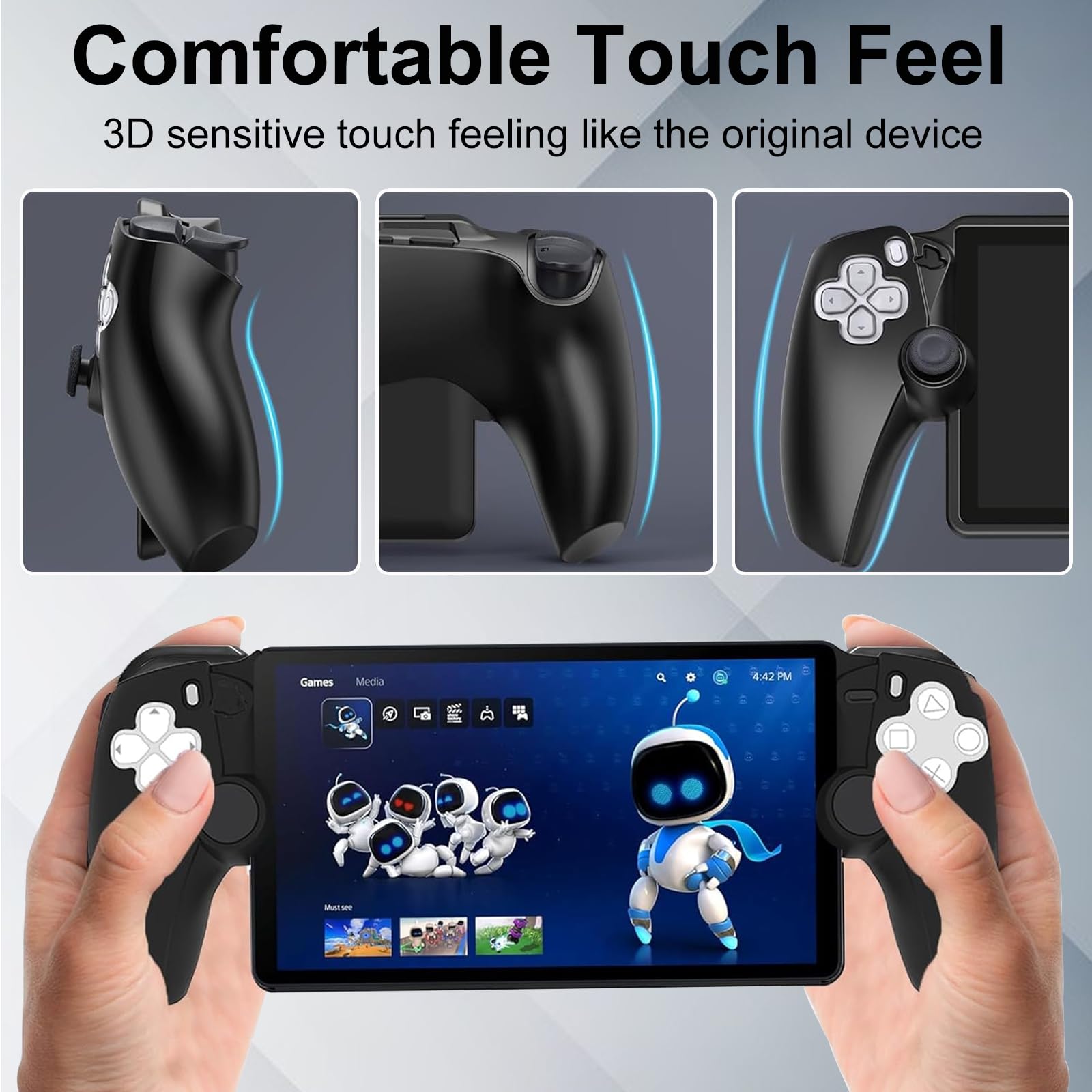 Coque pour Sony PlayStation Portal, Ultra Mince TPU Anti-Rayure Anti-Drop Silicone Souple Antichoc Protection Housse pour Sony PlayStation Portal, Noir