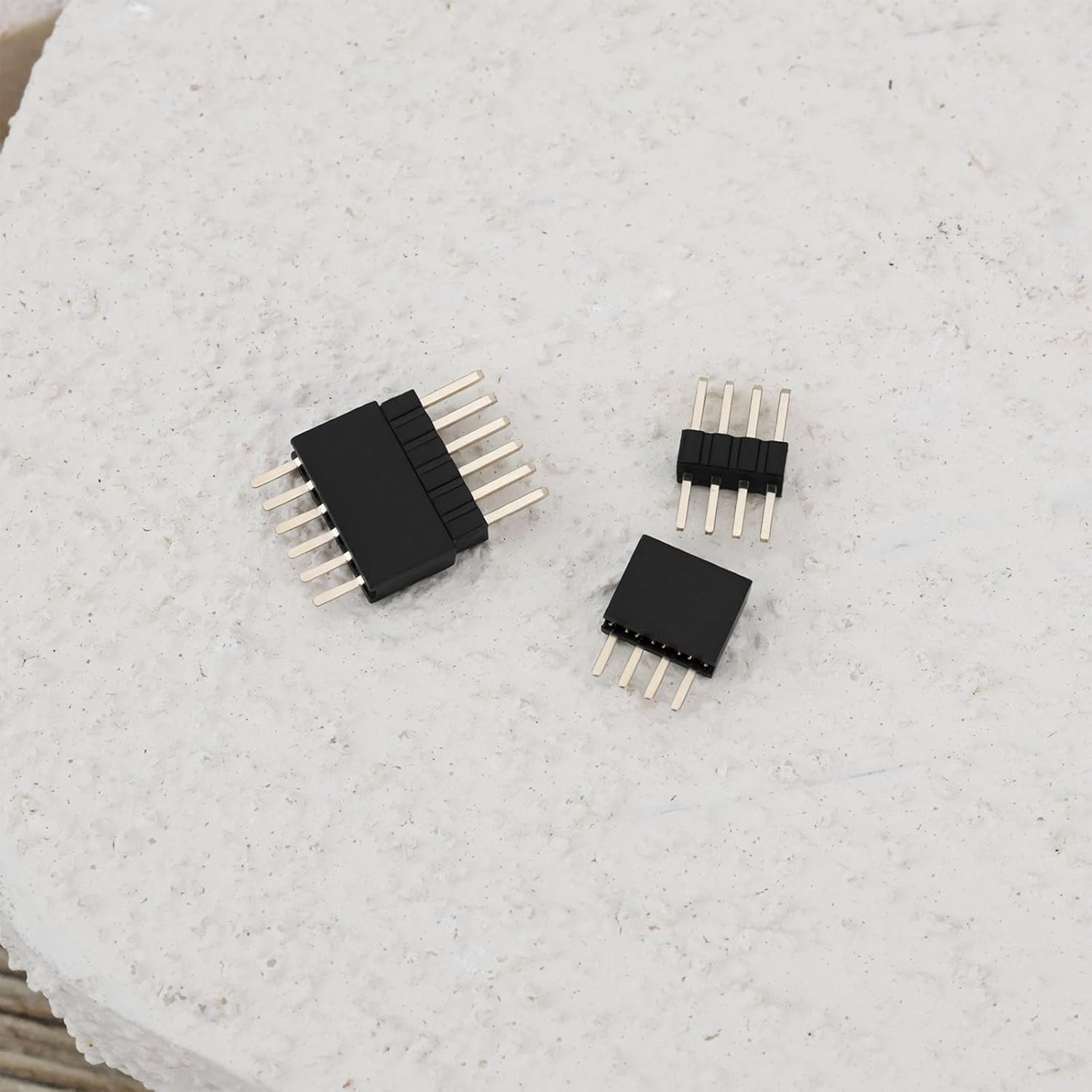 ECSiNG 50 Pairs RM 1.27mm Miniature Connectors Plug and Socket Set Includes 10 Pairs Each of 2 3 4 5 6 Pins Plugs and Sockets for Repairment and DIY