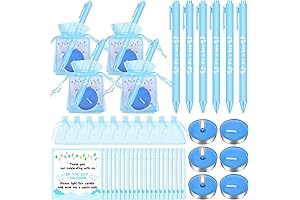 Boy Baby Shower Favors: 50 Sets of Candle, Tags, Bags, and Pens