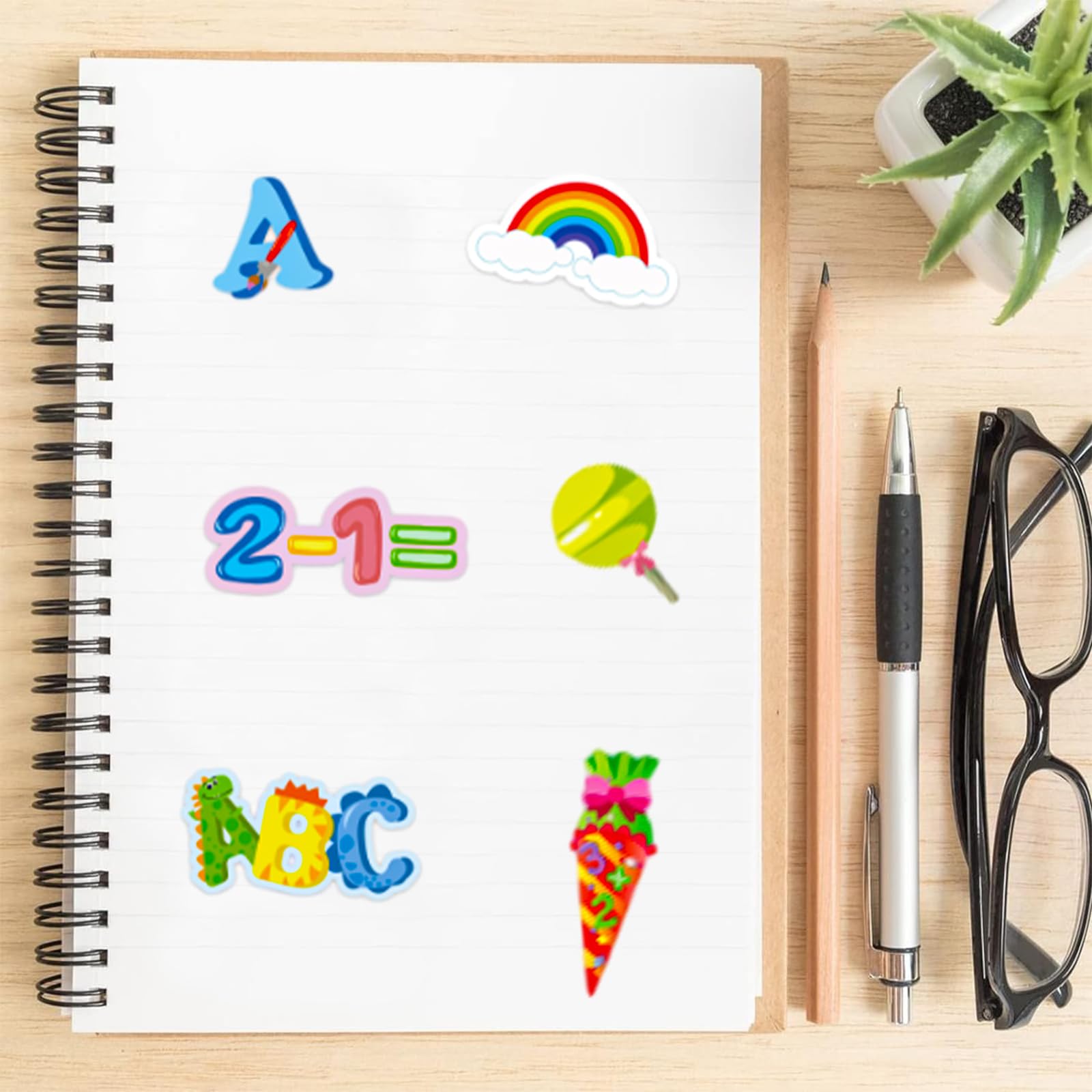 ALEGRE® Adesivi decorativi per l'inizio della scuola, set per ragazze e ragazzi