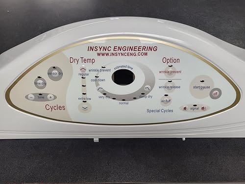 INSYNC Compatible con Maytag Panel Secador 22004445 33002537 Solo teclado