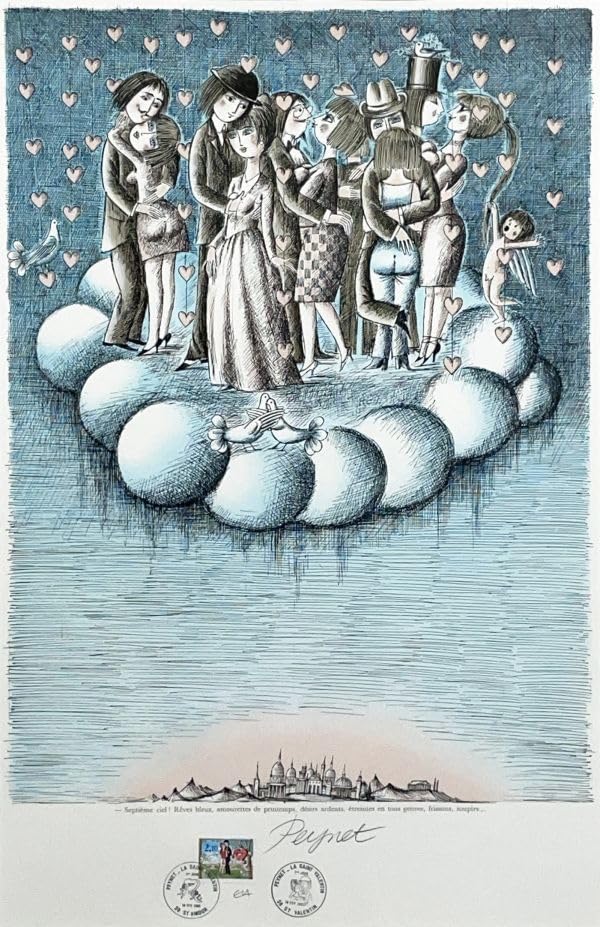 レイモン・ペイネのリトグラフ レイモン・ペイネ Raymond Peynet リトグラフ 版画 ｜骨董品買取