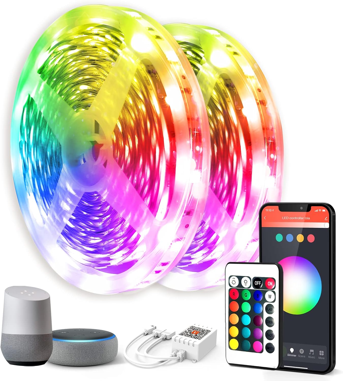 DAYBETTER Led Lights for Bedroom 130ft Led Strip Lights