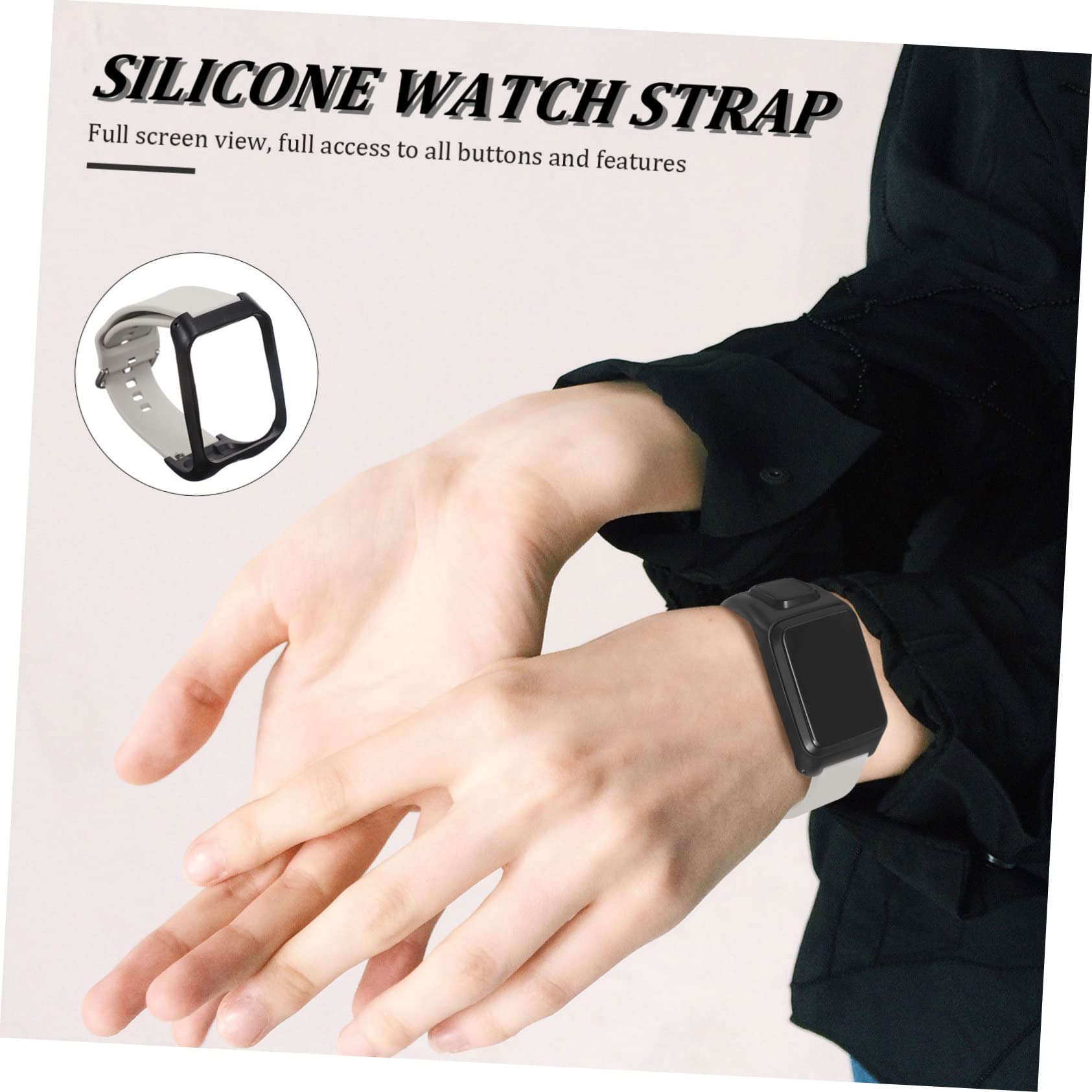 Housoutil cinghia uomini silicone Uomo donne accessori orologi cinturino gomma cinturino rubber accessorio orologio cinturino per smartwatch guarda cinturino dell'orologio Gel di silice rosa
