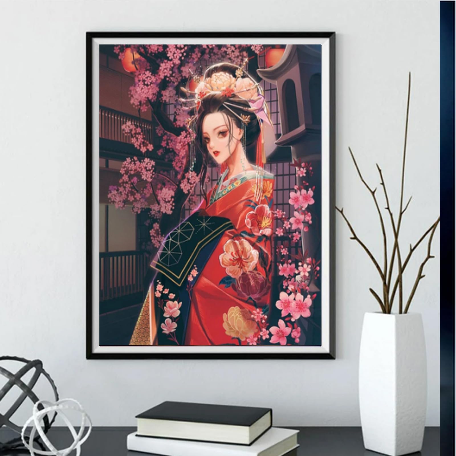 Produktbild von 11CT Kreuzstich Set Vorgedruckt Stickset Japanische Geisha,Klass