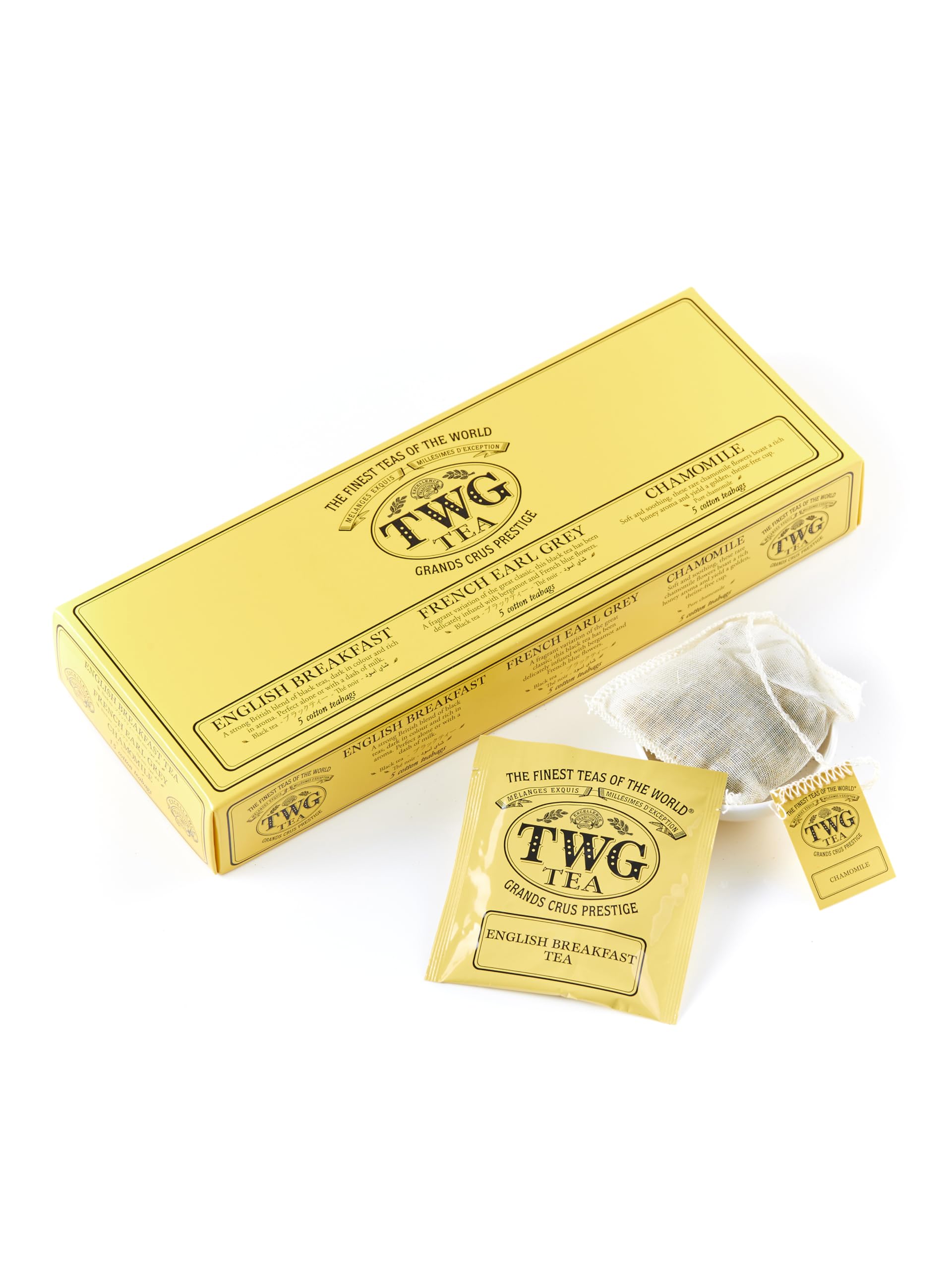 TWG Tea | Classic Selection | 3 Varieties | Exclusive Tea Blends | 15 Hand Sewn Cotton Teabags | Gift Set