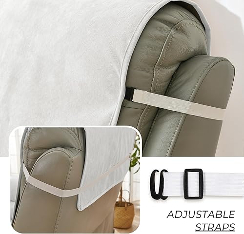 Miniatura 3 de Funda acolchada impermeable para sofá, protector de muebles RBSC, funda de sofá lavable con correas elásticas para niños, perros, mascotas