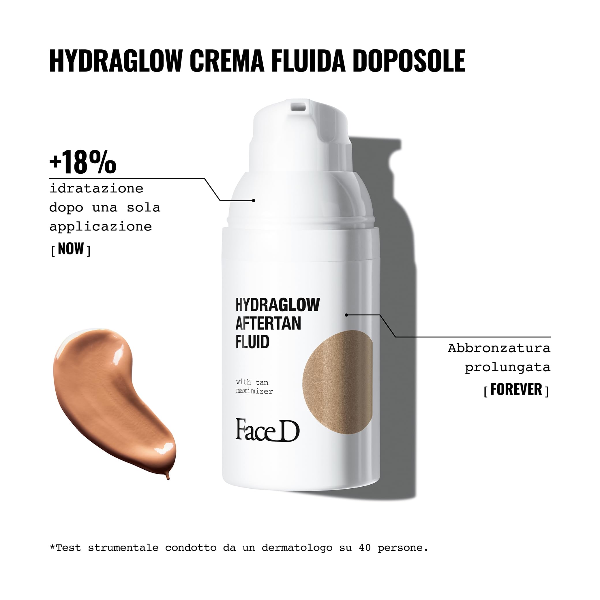 Face D - Hydraglow Crema Fluida Doposole Viso, 30ml