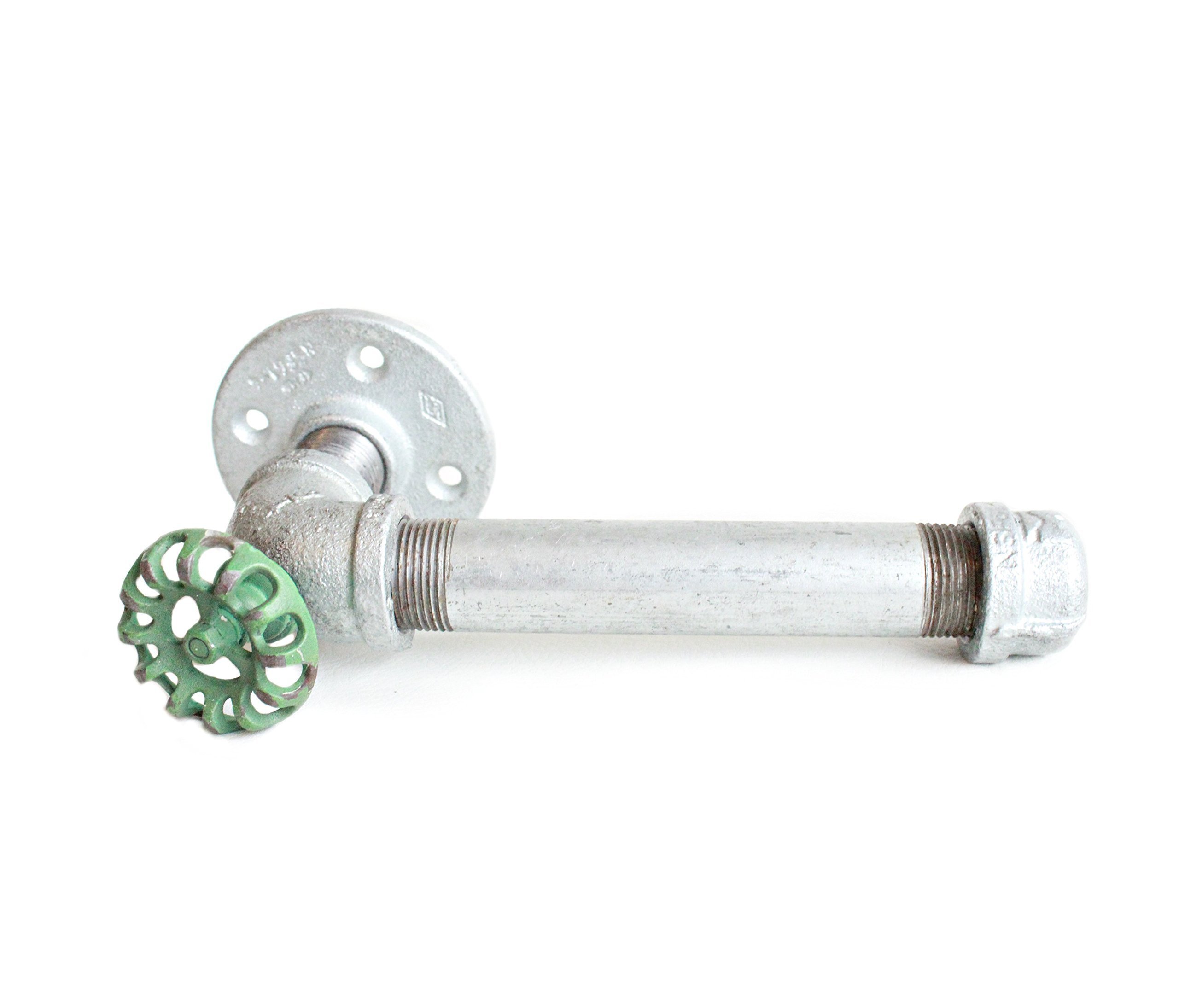 Toilet Paper Holder, Industrial Galvanized Pipe Toilet Roll Holder Industrial Farmhouse Bathroom decor, Bathroom fixture