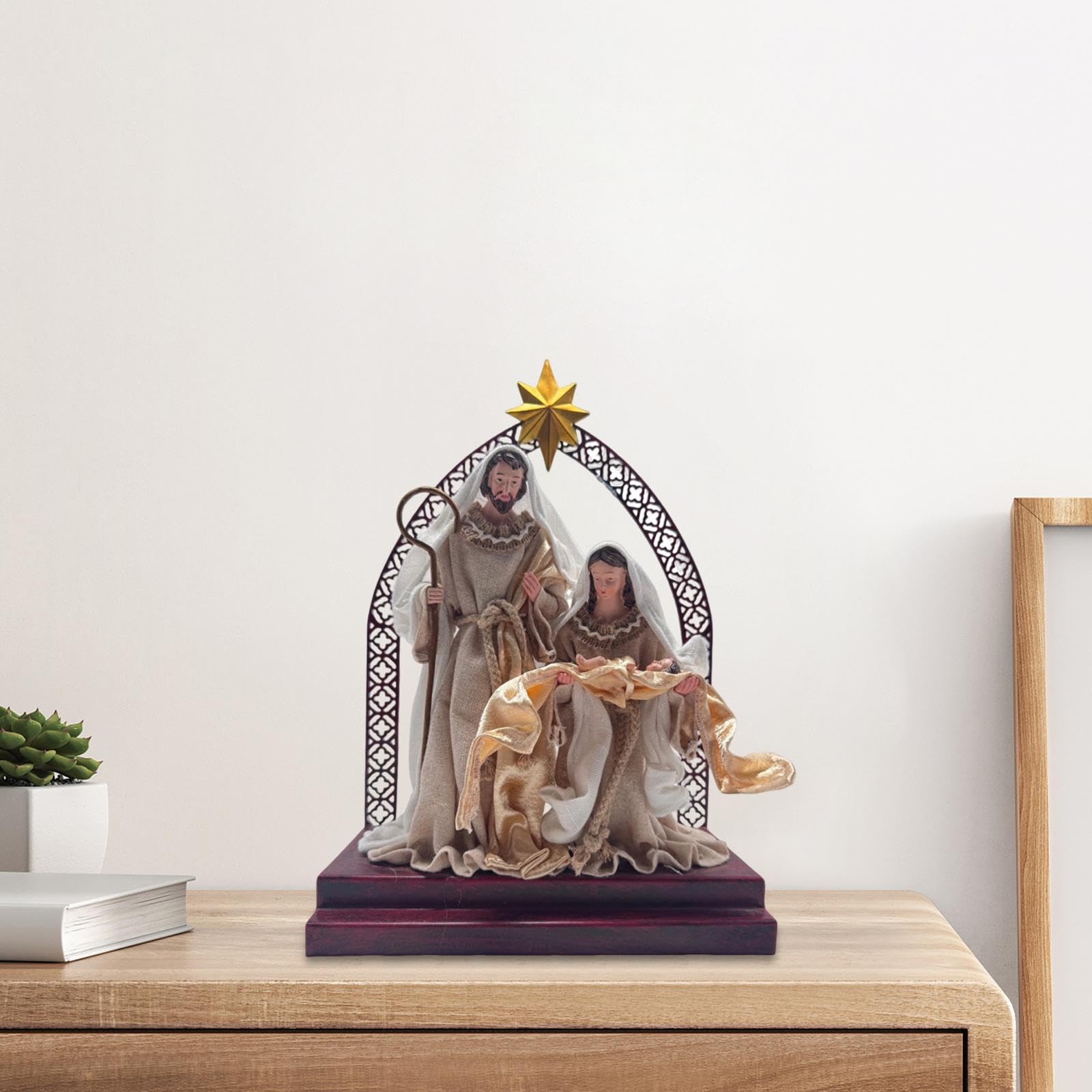 Fenteer Estatua de para Natividad de, Adorno de Mesa para el hogar, Estante, repisa, centros de Mesa, Decoraciones, Style B