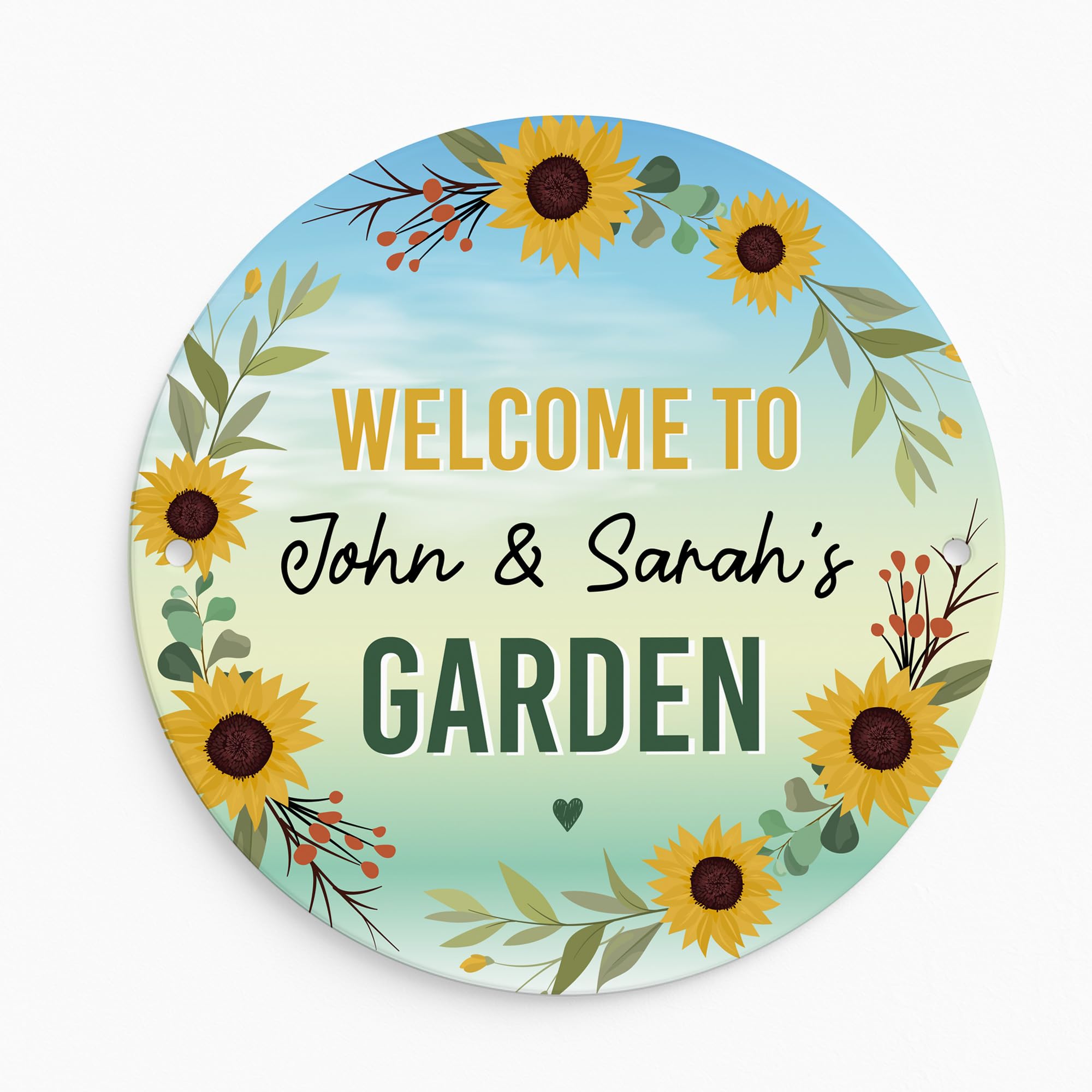 Red Ocean Personalised Welcome To Any Name's Garden Sign For Shed Garden Sign For Outside Hanging Wall Door Fence Sunflower Design Summerhouse Plaque Gift Women
