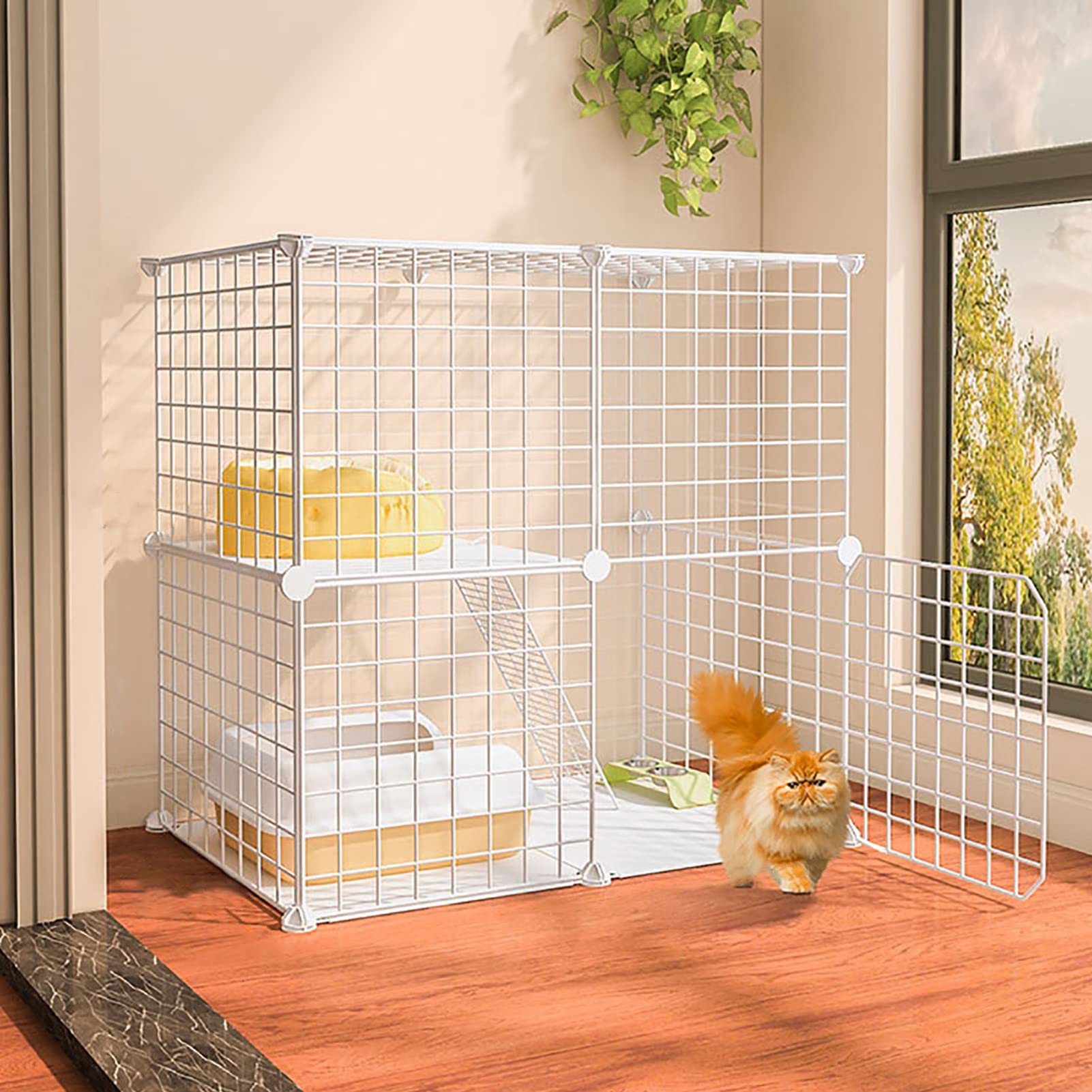 Maison pour chat d'intérieur grand parc modulable pour le salon