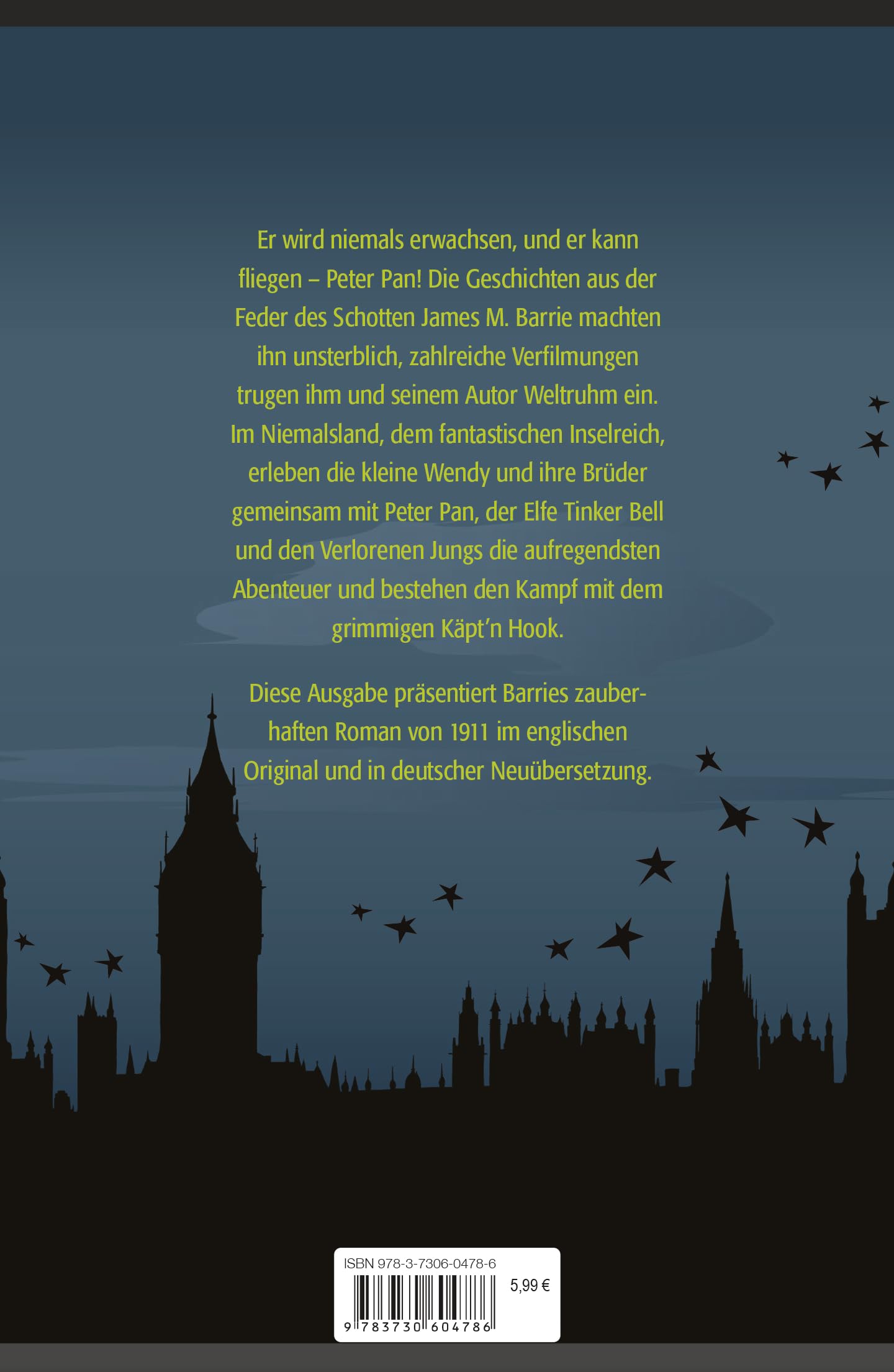 Peter Pan / Peter and Wendy (Zweisprachige Ausgabe): Deutsch Englisch Zweisprachige Lektüre / Parallel gesetzter Text / Klassiker im Original lesen: 9
