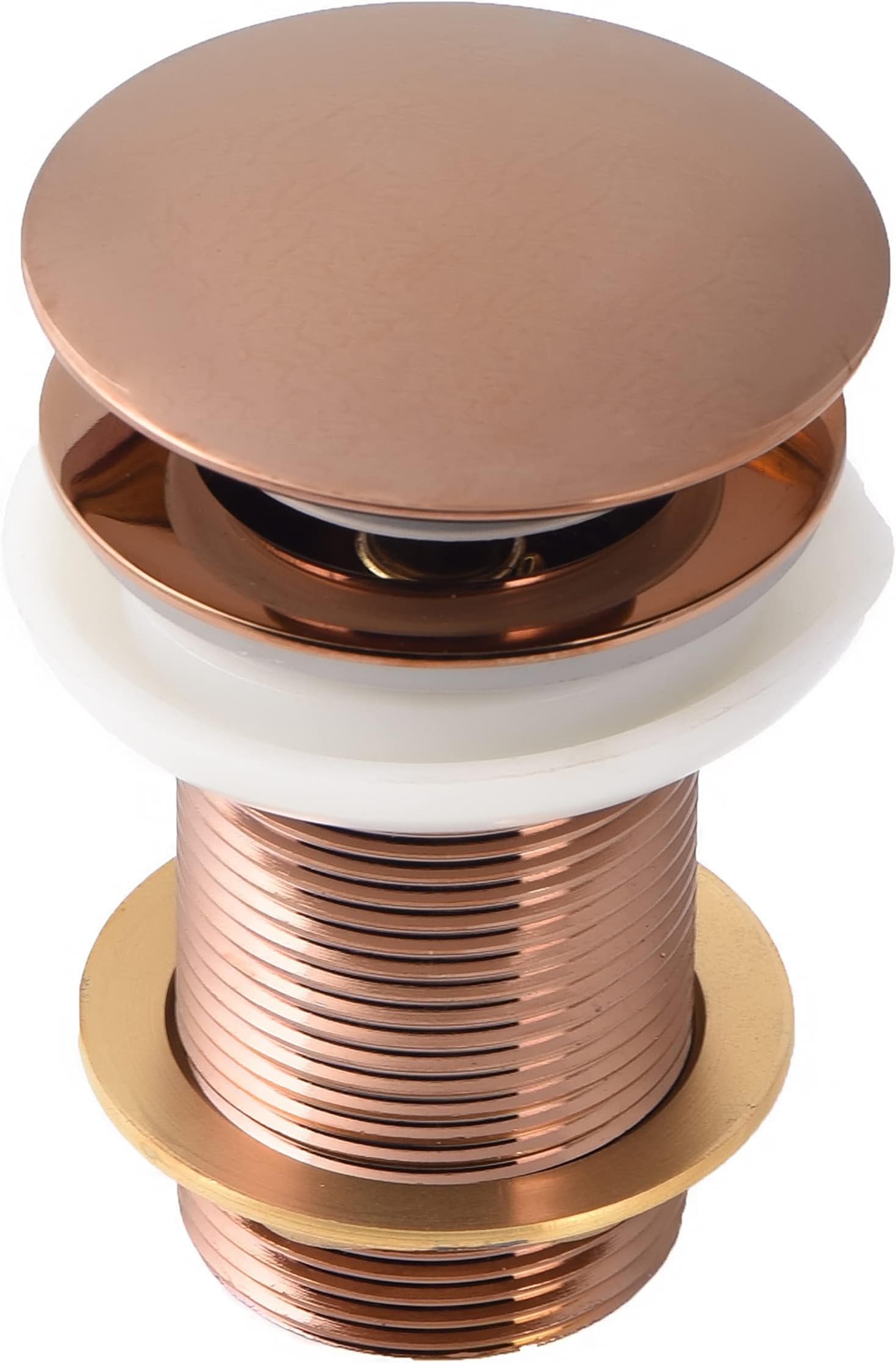 KKD® Heavy Quality Brass Pop Up Full Thread Waste Coupling 32 MM (3", Rose Gold)