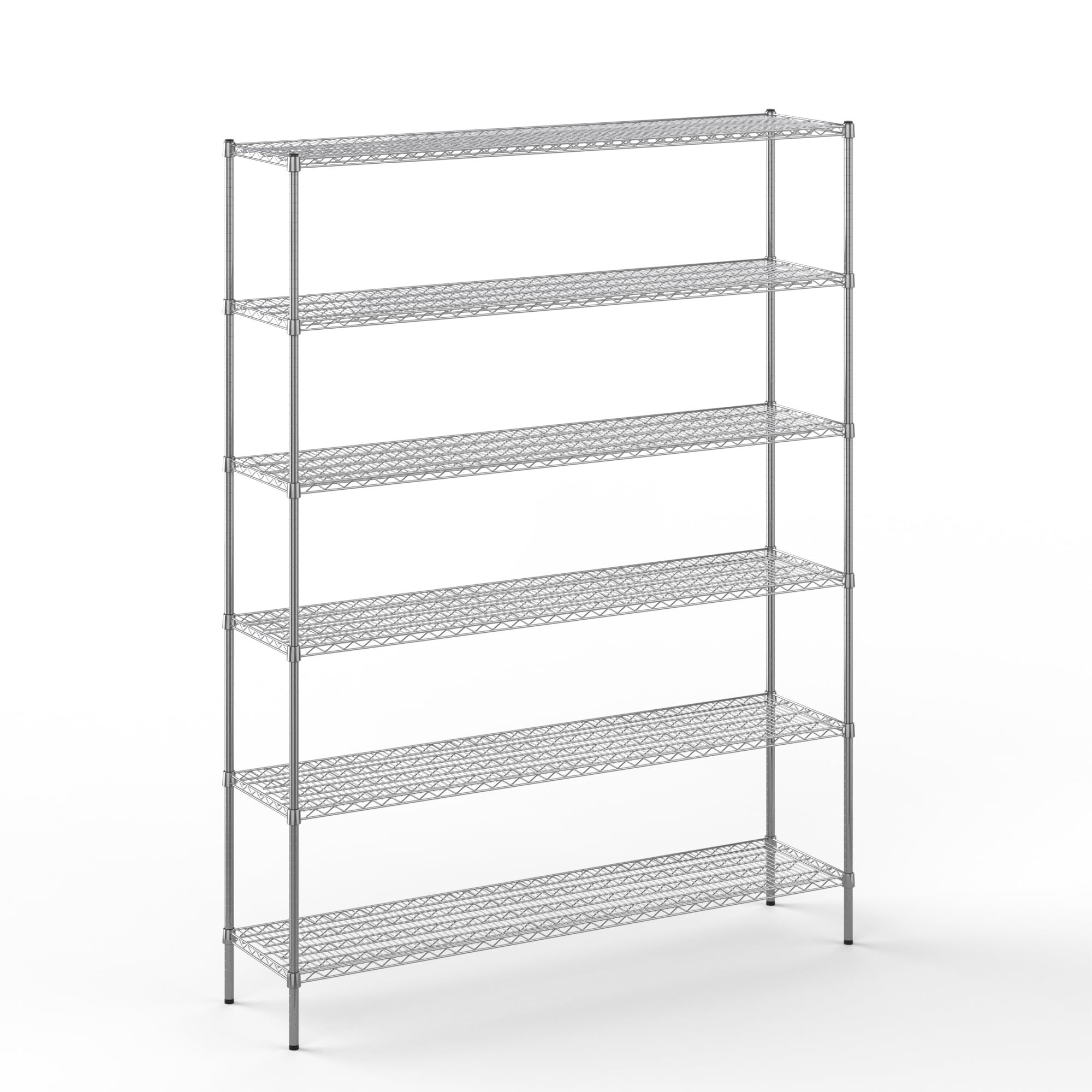 18" Deep x 72" Wide x 96" Height Wire Shelving Kit | 6-Tier | NSF Commercial Storage Rack Unit