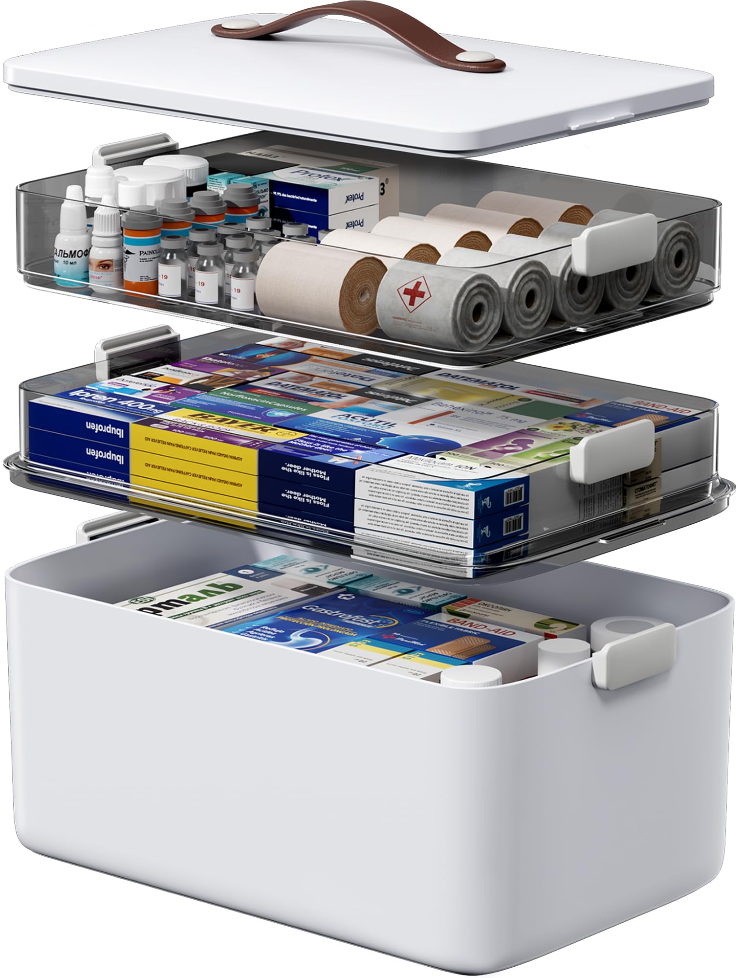 Medicine Cabinet Organizer Box for Medication Storage, 3-Tier