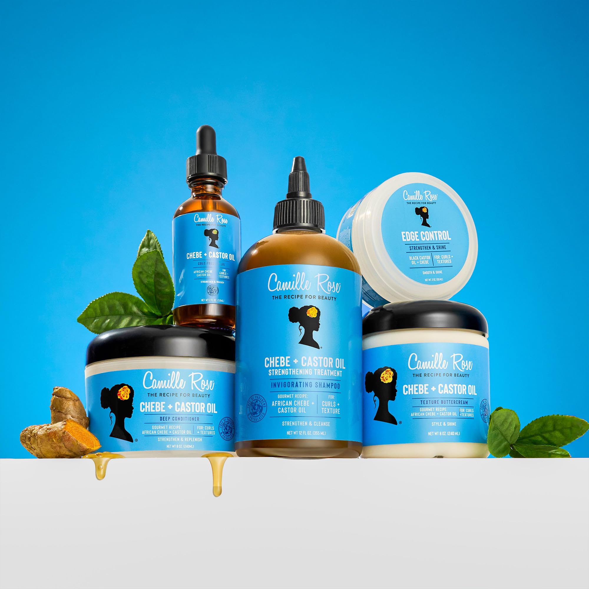 Amazon.com : Camille Rose Black Castor Oil + Chebe Edge Control
