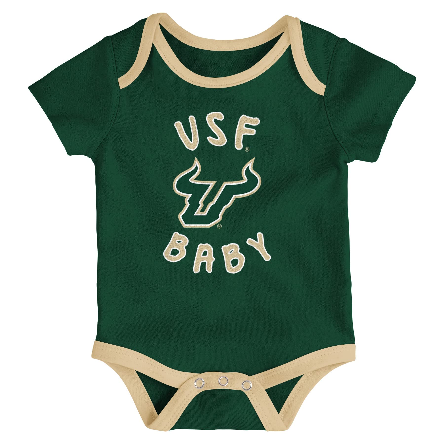 Outerstuff NCAA Newborn Champs 3-Piece Creeper Set, South Florida 3-6M