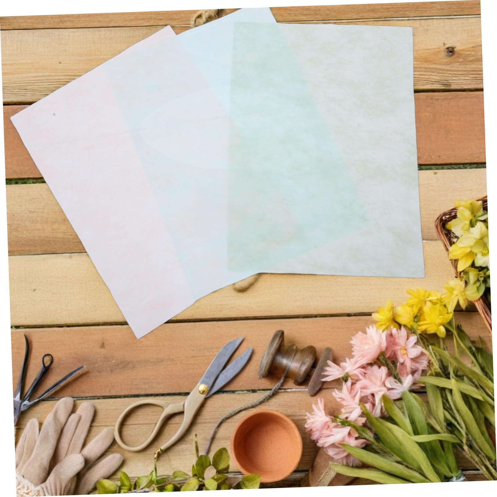 FUNOMOCYA 114 Pièces Papier Fleuriste Imperméable Coton Lait Doux pour Bouquet Réutilisables Protection Absorbante pour Mariage Fête Anniversaire