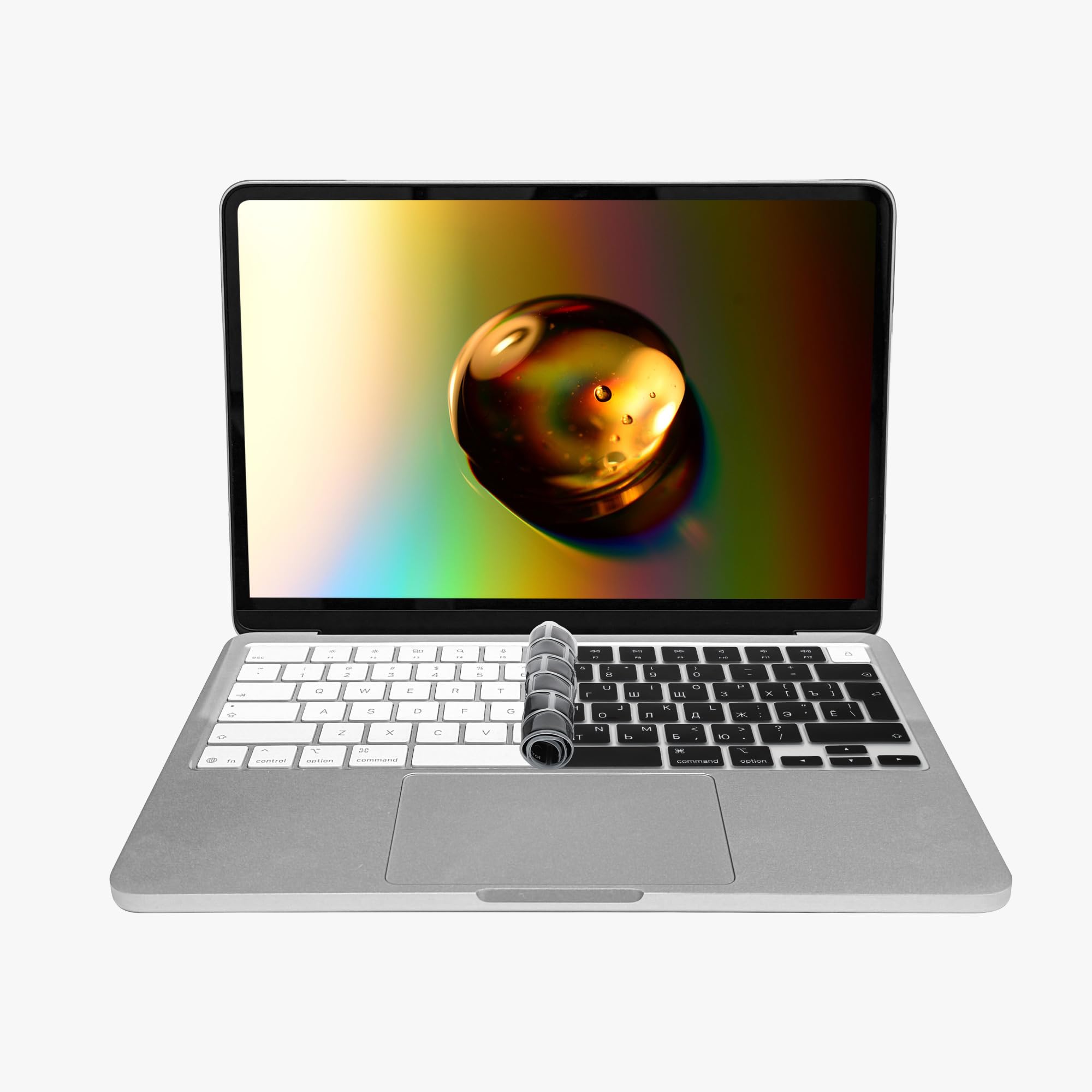 kwmobile Protezione Tastiera Russa Compatibile con Apple MacBook Neo - Cover Tastiera Russo QWERTY - Copertina Silicone nero