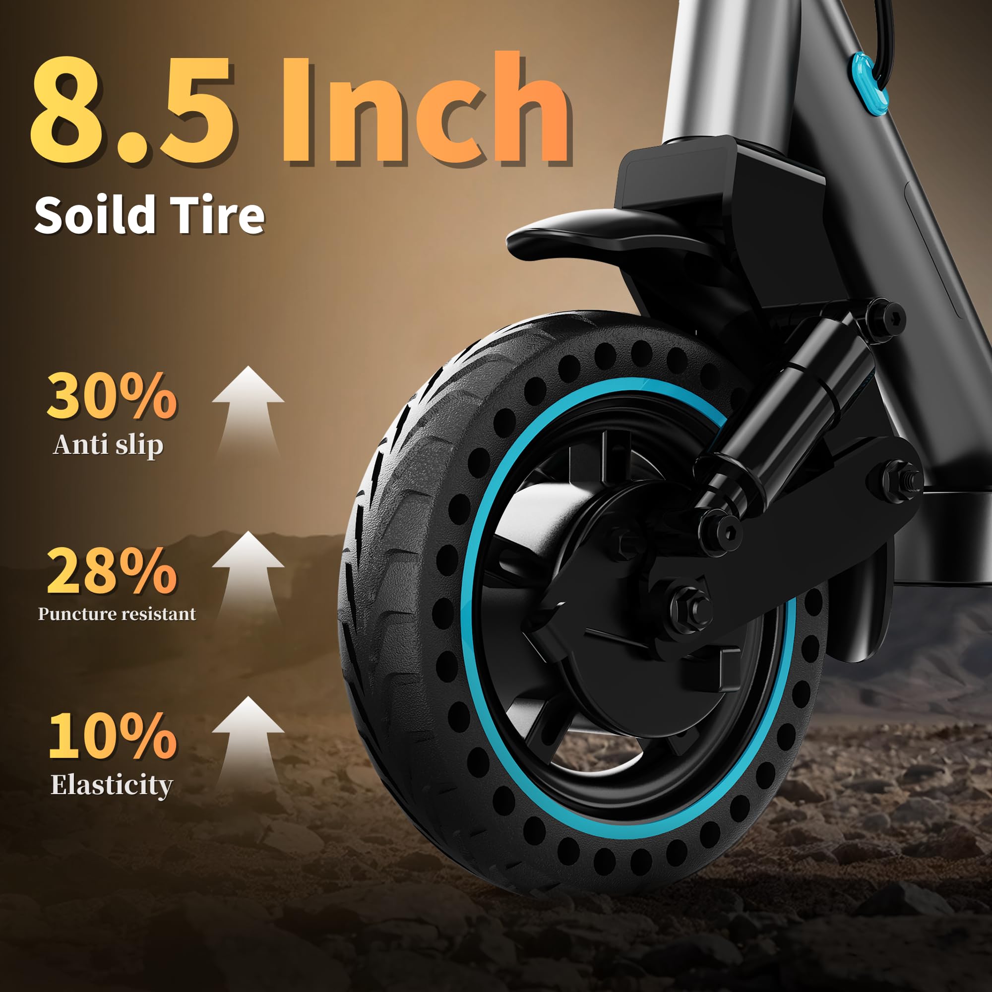 QnQ Trottinette Électrique Adulte Tout Terrain Puissante Moteur 800W, Batterie 10,4Ah, Autonomie 30-40KM Trotinette Electrique Ultra Légère Double Suspension Scooter Électrique Adulte