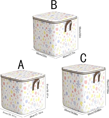 Miniatura 3 de Bolsas de almacenamiento de Navidad grandes con asas de cuerda y cremalleras, contenedores de almacenamiento plegables apilables con tapas, ropa