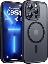 TOCOL For iPhone 13 Pro Max Case for Magsafe, Full Camera Protection, Shockproof, Scratch-Resistant, Translucent Back, Magnetic Mobile Phone Case for iPhone 13 Pro Max, Black