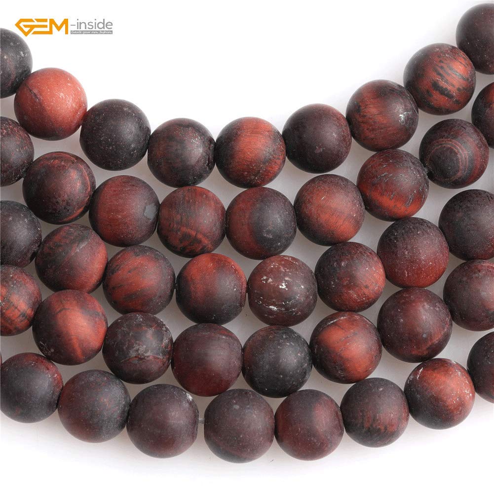 SHGbeads 6mm Frost Matte Red Tiger Eye Semi Precious Gemstone Round Loose Beads for Jewellery Making DIY Handmade Craft Supplies 15" - Image 4
