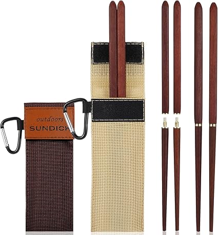 2 Pairs Foldable Wooden Travel Chopsticks 2 Pairs Foldable Wooden Travel Chopsticks
