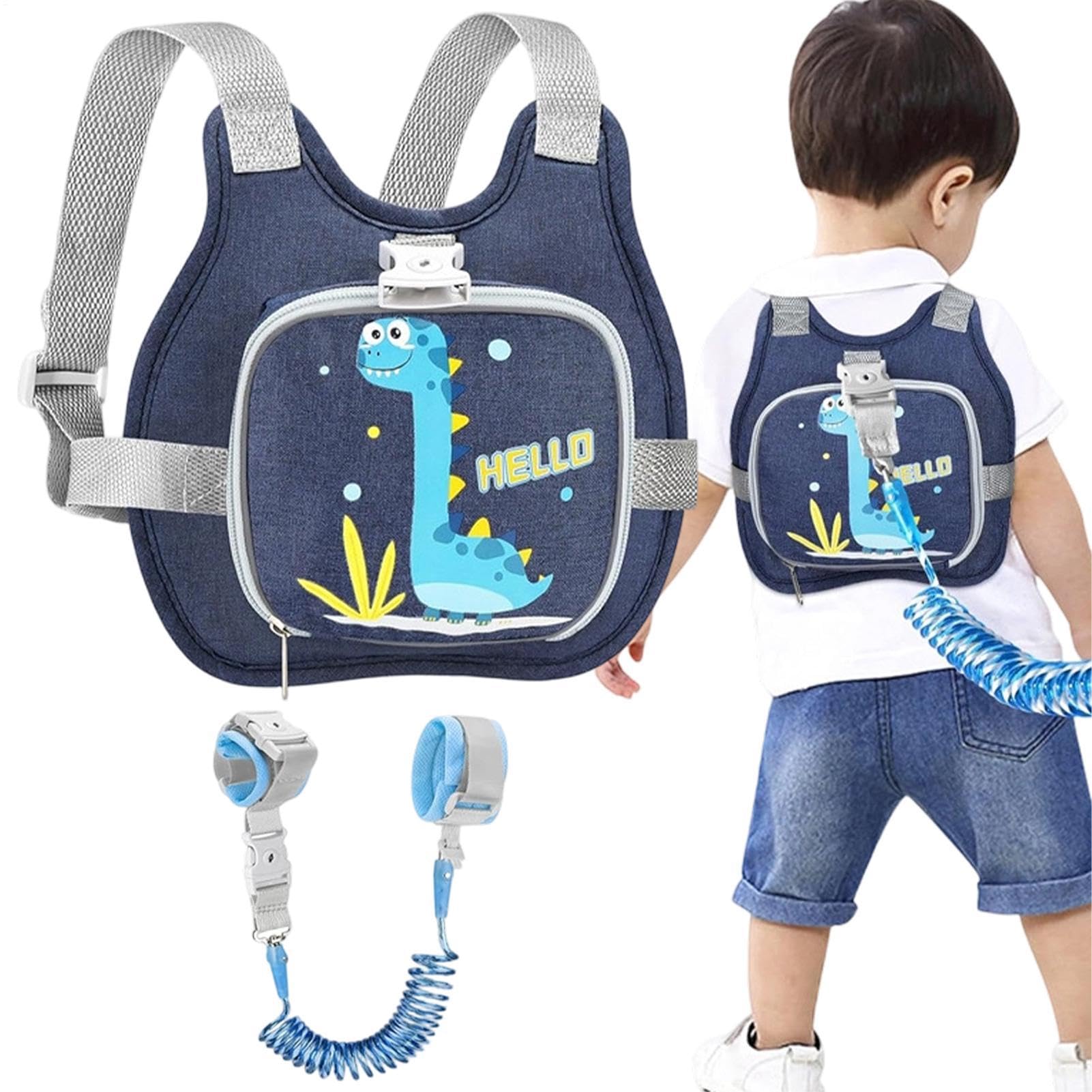 Dinosaur Backpack with Reins, Foldable Child Safety Harness