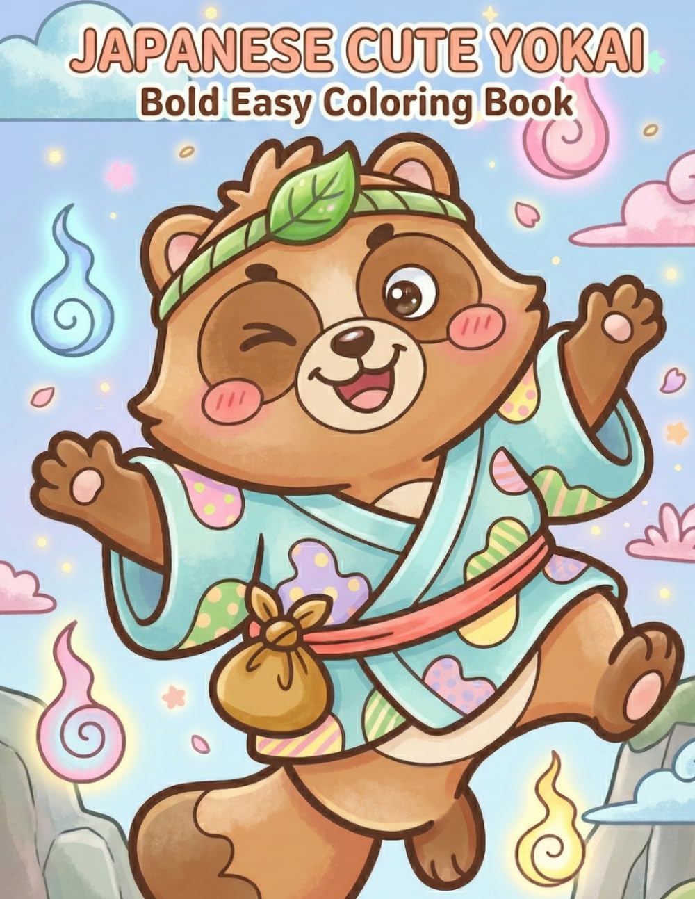 JAPANESE CUTE YOKAI: Bold Easy Coloring Book