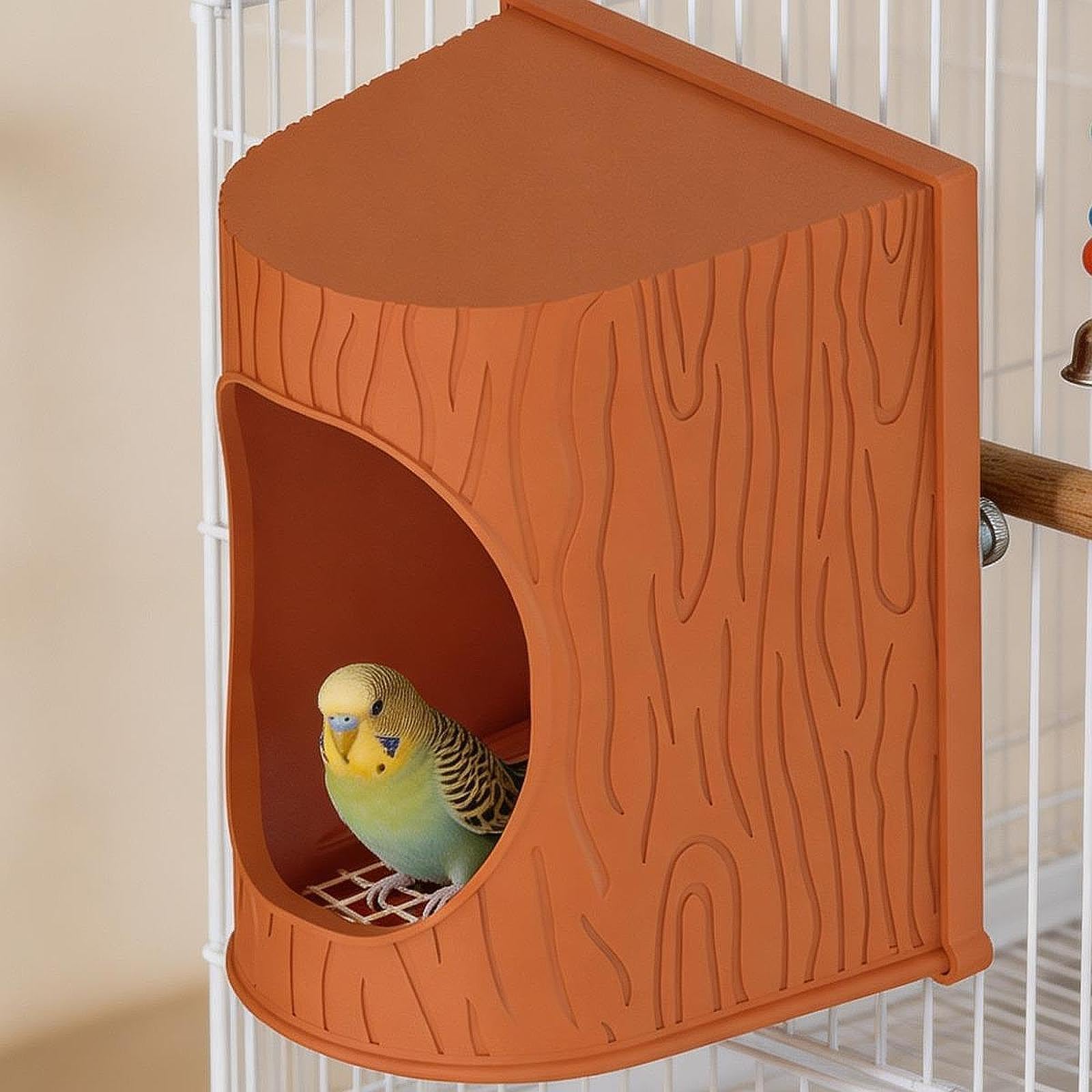 Vogelkäfigheizer mit Intelligenter Temperaturregelung für Papageien Wellensittiche Nymphensittiche Kleintiere Wärmeplatte aus PP Material mit Stillem