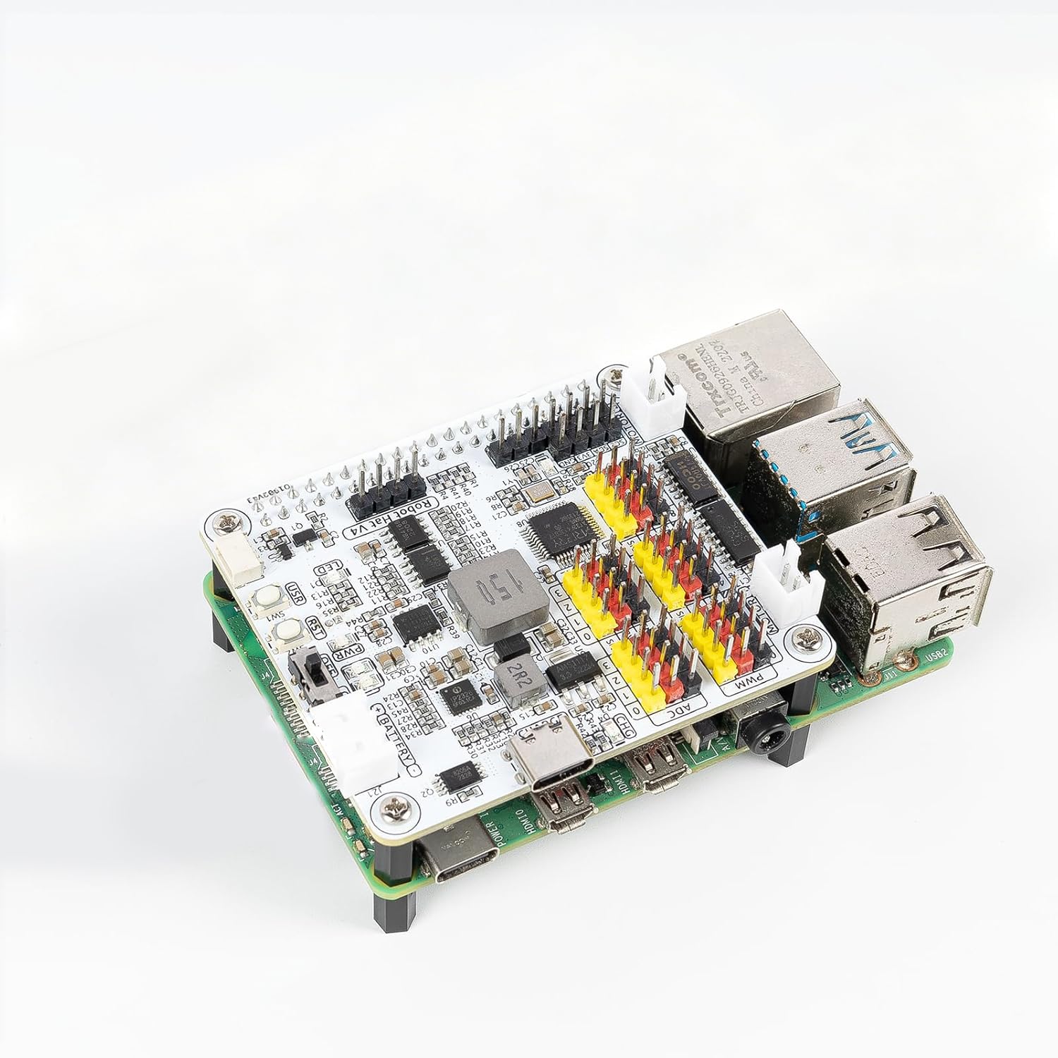 Amazon.co.jp: SunFounder ロボット HAT 拡張ボード、Raspberry Pi 5/4
