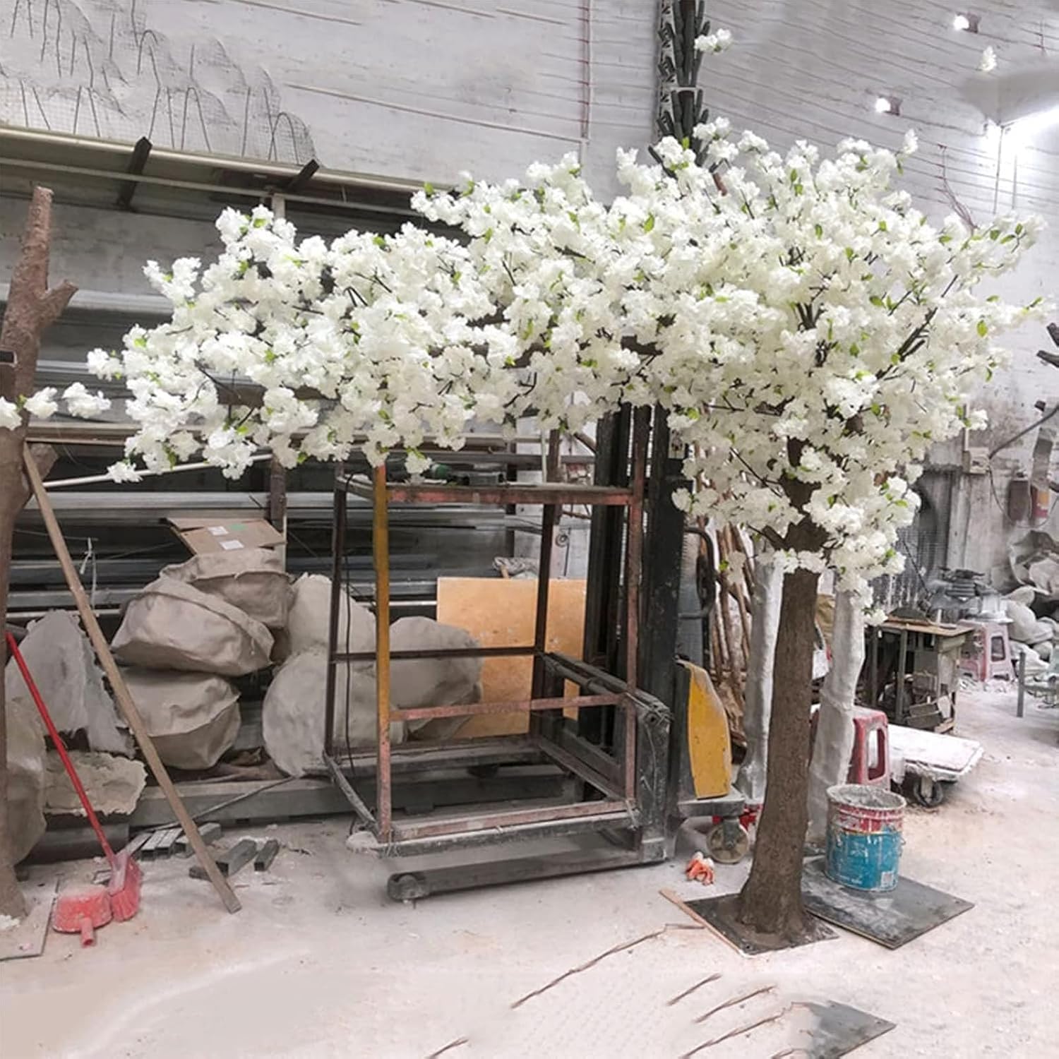 Fatto A Mano Ciliegio Alberi Simulazione di Un Albero di Ciliegio Grande Albero di Ciliegio Artificiale Bianco per Interno Esterni Festa Matrimonio Decorativo